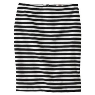 Merona Petites Ponte Pencil Skirt   Black/Cream 10P4