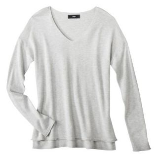 Mossimo Womens V Neck Pullover Sweater   Heather Gray L