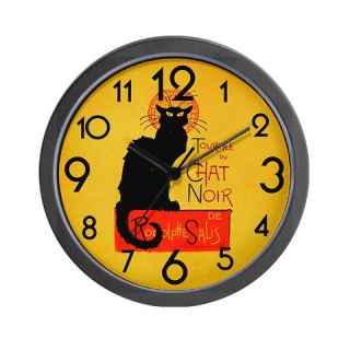  Chat Noir Black Cat Wall Clock