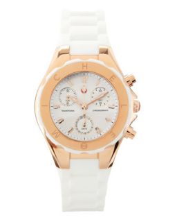 Tahitian Jelly Bean Watch, White/Rose Gold