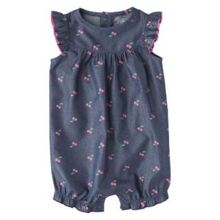 Just One YouMade by Carters Newborn Infant Girls Jumpsuit   Navy/Dark Pink 12