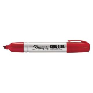 Sharpie Chisel Tip King Size Permanent Marker   Red (12 Per Set)