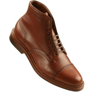 Alden Mens Perforated Cap Toe Boot Dark Tan Boots, Size 9.5 D   39701