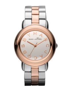 Marci Two Tone Stainless Steel Watch, Rose Golden/Silvertone