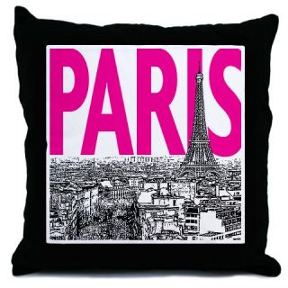 Paris Pink Throw Pillow