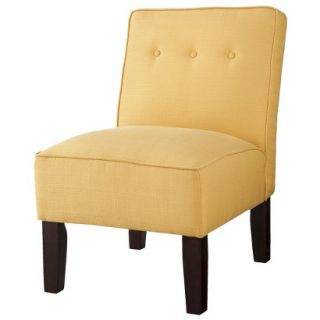 Skyline Armless Upholstered Chair Burke Armless Slipper Chair   Gold with