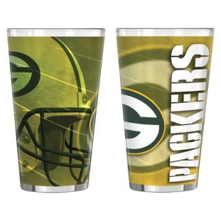 Boelter Brands NFL 2 Pack Green Bay Packers Shadow Style Pint Glass  