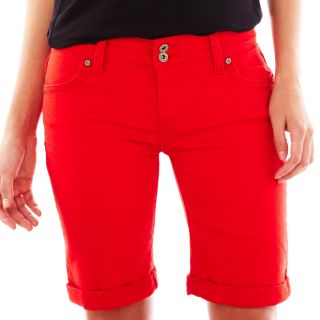 Levis 512 Denim Bermuda Shorts   Petite, Red, Womens