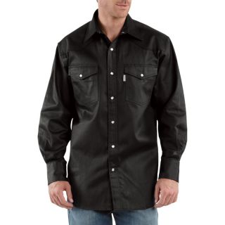 Carhartt Ironwood Snap Front Twill Work Shirt   Black, 3XL, Model S209