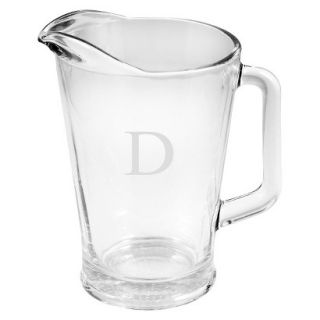Personalized Monogram Glass Pitcher   D