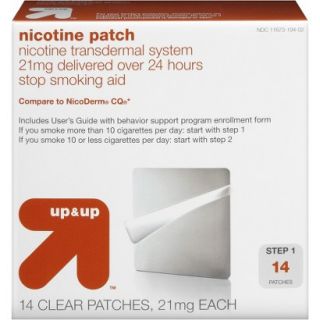 Up & Up Nicotine Patches Clear 21mg   Step 1   14 count