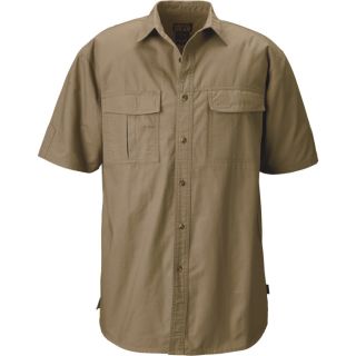 Gravel Gear Cotton Ripstop Short Sleeve Work Shirt with Teflon   Khaki, 3XL