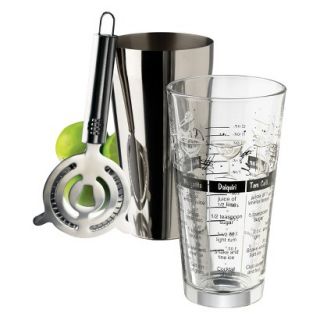 Libbey Cocktail Shaker with Mixing Glass Set of 3