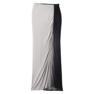 Mossimo Womens Drapey Knit Maxi Skirt   Medium Gray/Black XS