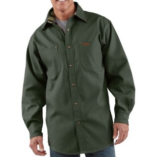 Carhartt Canvas Shirt Jacket   Moss, XL, Tall Style, Model S296