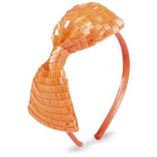 Xhilaration Girls Sequined Bow Headband   Orange