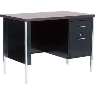 Sandusky Lee Single Pedestal Desk   40 Inch W x 24 Inch D x 29 Inch H, Black,