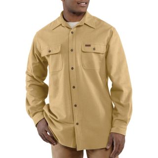 Carhartt Chamois Long Sleeve Shirt   Worn Brown, XL Tall, Model 100080