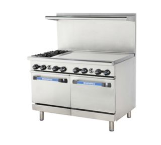 Turbo Air 48 2 Burner Gas Range with Griddle, NG