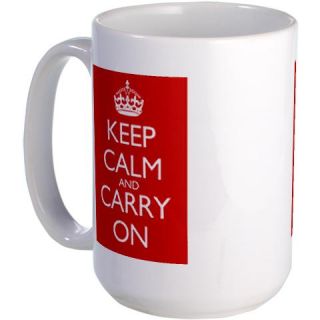  Keep Calm and Carry On Double Red Large Mug
