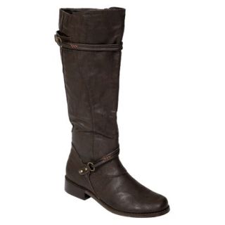 Womens Journee Collection Buckle Accent Tall Boot   Brown (8.5)