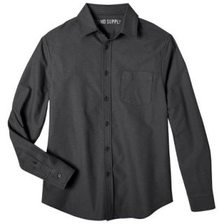 Mossimo Supply Co. Mens Long Sleeve Oxford Button Down   Ebony S