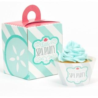 Little Spa Party Cupcake Wrapper Combo Kit