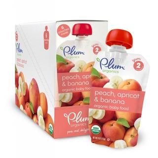 Plum Organics Second Blends Peach, Apricot   Banana 4 ounce Pouch (pack Of 6)