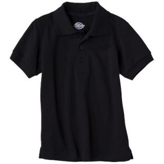 Dickies Boys School Uniform Short Sleeve Pique Polo   Black 18