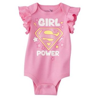 Newborn Girls Super Girl Bodysuit   Pink 3 6 M