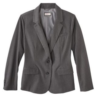 Merona Womens Plus Size Twill Button Blazer   Gray 20W