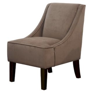 Skyline Upholstered Chair Threshold Swoop Chair   Cocoa Velvet