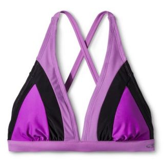 C9 by Champion Womens Halter Swim Sport Bra   Purple L