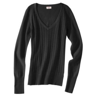 Mossimo Supply Co. Juniors Pointelle Sweater   Black XXL(19)