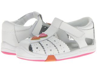 Jumping Jacks Kids Heart Line Girls Shoes (White)