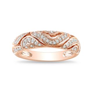 ONLINE ONLY   Rose Gold, Diamond Ring 1/5 CT. T.W. 14K/Silver, Womens