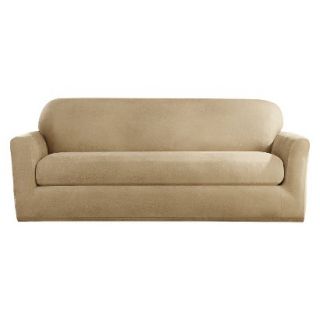 Sure Fit Stretch Leather 2pc. Sofa Slipcover   Camel