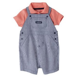 Just One YouMade by Carters Infant Boys Shortall Set   Orange/Dark Grey3M