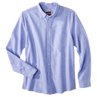 Merona Mens Tailored Fit Oxford Button Down   Blue S