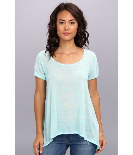 Volcom Lived In Sheer S/S Tee Womens Short Sleeve Pullover (Blue)