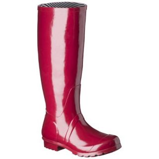 Womens Classic Tall Rain Boot   Red 6