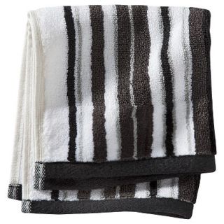 Threshold Stripe Washcloth   Black/White