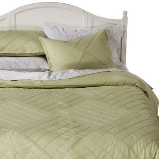 Threshold Pleated Comforter Set   Green (King)