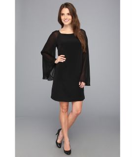 Nicole Miller Elizabeth Bell Sleeve Tunic Dress Womens Dress (Black)