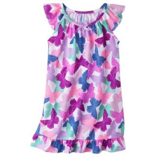 St. Eve Toddler Girls Butterfly Nightgown   White 2T