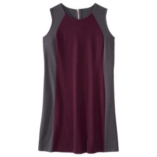 Mossimo Womens Plus Size Sleeveless Ponte Color block Dress   Purple/Gray 1