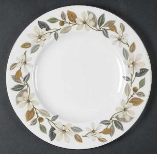 Wedgwood Beaconsfield Salad Plate, Fine China Dinnerware   Cream Flowers,Gray/ B