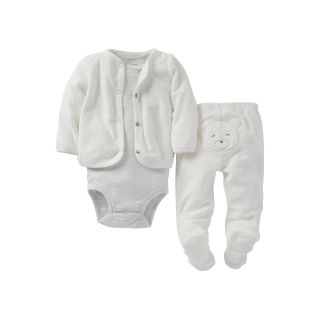 Carters Ivory Bear 3 pc. French Terry Set   newborn 9m