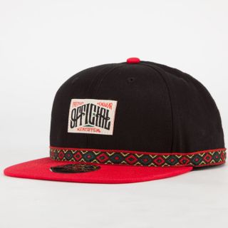 Retro Rasta Mens Strapback Hat Black/Red One Size For Men 237303126