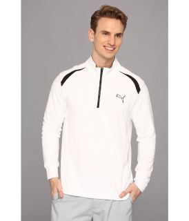 PUMA Golf L/S 1/4 Zip Top Mens T Shirt (White)